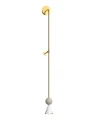 Nowoczesny kinkiet BINGO LED 398LM 3000K 8W złoty z elementem skalnym trawertyn W0449 MAXLIGHT