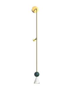 Nowoczesny kinkiet BINGO LED 398LM 3000K 8W złoty kulka  malachitu W0448 MAXLIGHT