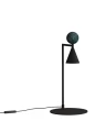 Lampa stołowa BINGO 9W czarna z włącznikiem na kablu, ozdobna kula malachit T0069 MAXLIGHT