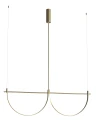 Lampa wisząca VICTORIA dekoracyjne łuki LED 40W złota aluminiowa do salonu P0689 MAXLIGHT