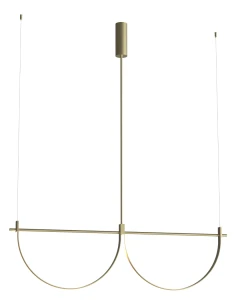 Lampa wisząca VICTORIA dekoracyjne łuki LED 40W złota aluminiowa do salonu P0689 MAXLIGHT
