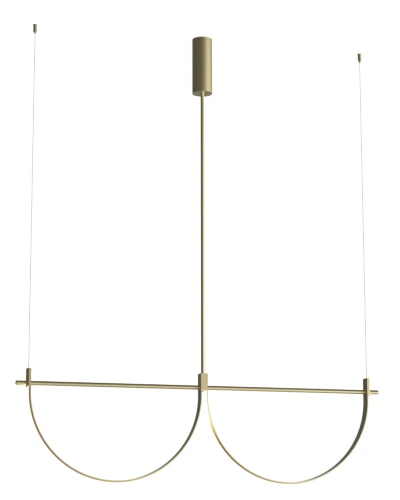 Lampa wisząca VICTORIA dekoracyjne łuki LED 40W złota aluminiowa do salonu P0689 MAXLIGHT