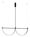 Lampa wisząca VICTORIA dekoracyjne łuki LED 40W czarna aluminiowa do salonu P0688 MAXLIGHT