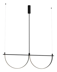 Lampa wisząca VICTORIA dekoracyjne łuki LED 40W czarna aluminiowa do salonu P0688 MAXLIGHT