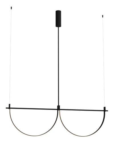 Lampa wisząca VICTORIA dekoracyjne łuki LED 40W czarna aluminiowa do salonu P0688 MAXLIGHT