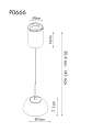 Lampa wisząca CUCCINA z kamiennym kloszem LED 375lm 3000K do jadalni P0666 MAXLIGHT