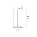 Lampa wisząca CAYENNE 60cm czarny LED 1420 LM 3000K do jadalni P0661D MAXLIGHT