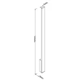 Kinkiet elewacyjny podłużny KAPRUN LED 12W 800LM 3000K czarny IP65 W0459 MAXLIGHT