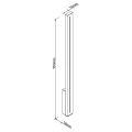Kinkiet elewacyjny podłużny dekoracyjny MOENA LED 15W 559LM 3000K czarny IP65 W0460 MAXLIGHT