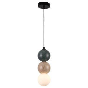 Dekoracyjna lampa wisząca ALICE gwint G9 z trzema dekoracyjnymi kulami MARBLE P0665 MAXLIGHT