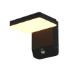 Kinkiet elewacyjny z czujnikiem ruchu LADIS LED 20W 984LM 3000K czarny IP65 W0471 MAXLIGHT
