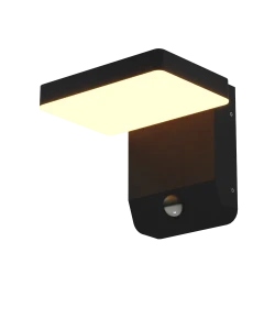 Kinkiet elewacyjny z czujnikiem ruchu LADIS LED 20W 984LM 3000K czarny IP65 W0471 MAXLIGHT