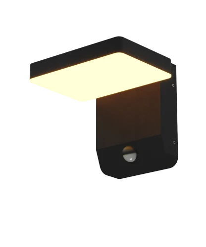 Kinkiet elewacyjny z czujnikiem ruchu LADIS LED 20W 984LM 3000K czarny IP65 W0471 MAXLIGHT