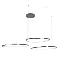 Lampa wisząca dekoracyjne ringi LED CAYENNE 3 czarna szczotkowana 3966 LM 3000K P0663D MAXLIGHT