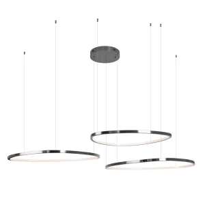 Lampa wisząca dekoracyjne ringi LED CAYENNE 3 czarna szczotkowana 3966 LM 3000K P0663D MAXLIGHT