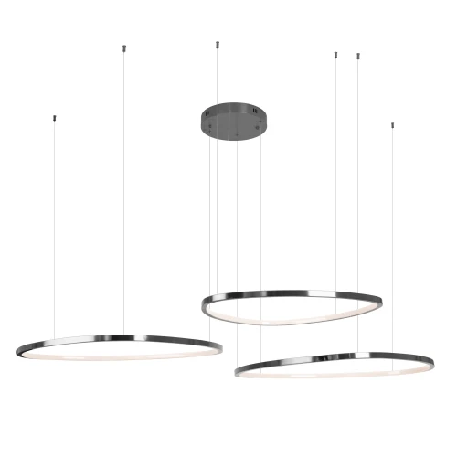 Lampa wisząca dekoracyjne ringi LED CAYENNE 3 czarna szczotkowana 3966 LM 3000K P0663D MAXLIGHT