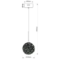 Lampa wisząca RITA gwint G9 złota z kryształowym kloszem P0679 MAXLIGHT