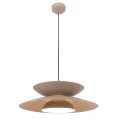 Lampa wisząca nowoczesny klosz taupe MAYUMI LED 12W 685LM 3000K P0698 MAXLIGHT