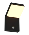 Kinkiet elewacyjny z czujnikiem ruchu FISS LED 20W 1130LM 3000K czarny IP66 W0472 MAXLIGHT