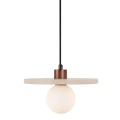 Lampa wisząca z dekoracyjnym, kamiennym dyskiem LANDO klosz kulka P0650 MAXLIGHT
