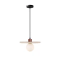 Lampa wisząca z dekoracyjnym, kamiennym dyskiem LANDO klosz kulka P0650 MAXLIGHT
